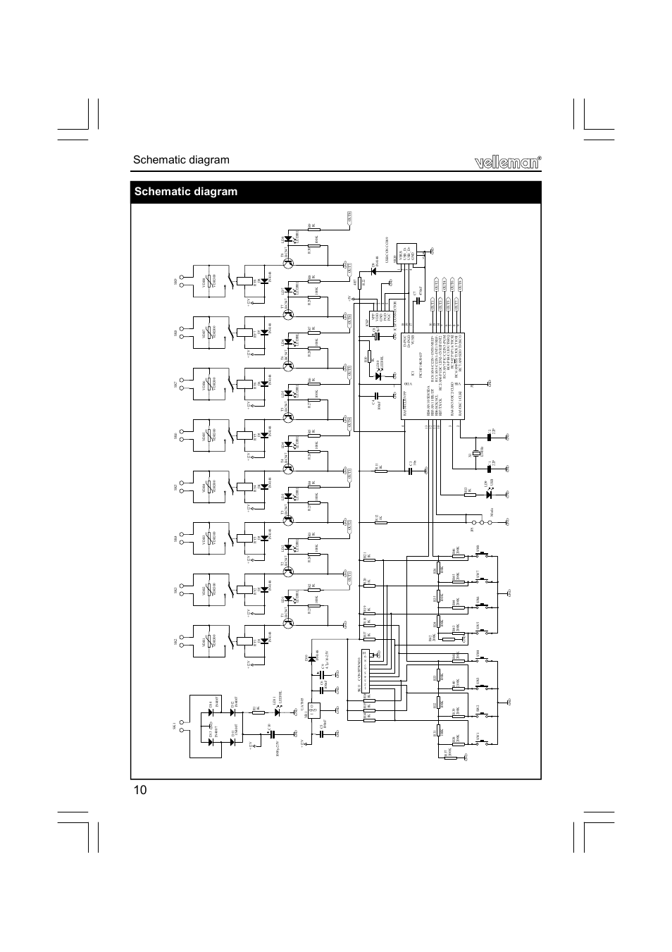 Schematic diagram | Velleman projects K8090 Assembly instructions User Manual | Page 10 / 12