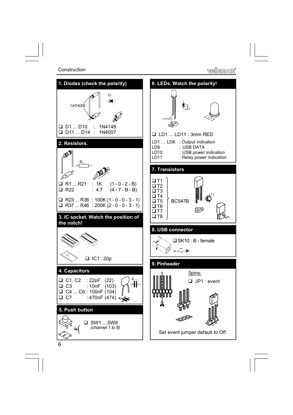 Velleman projects K8090 Assembly instructions User Manual | Page 6 / 12
