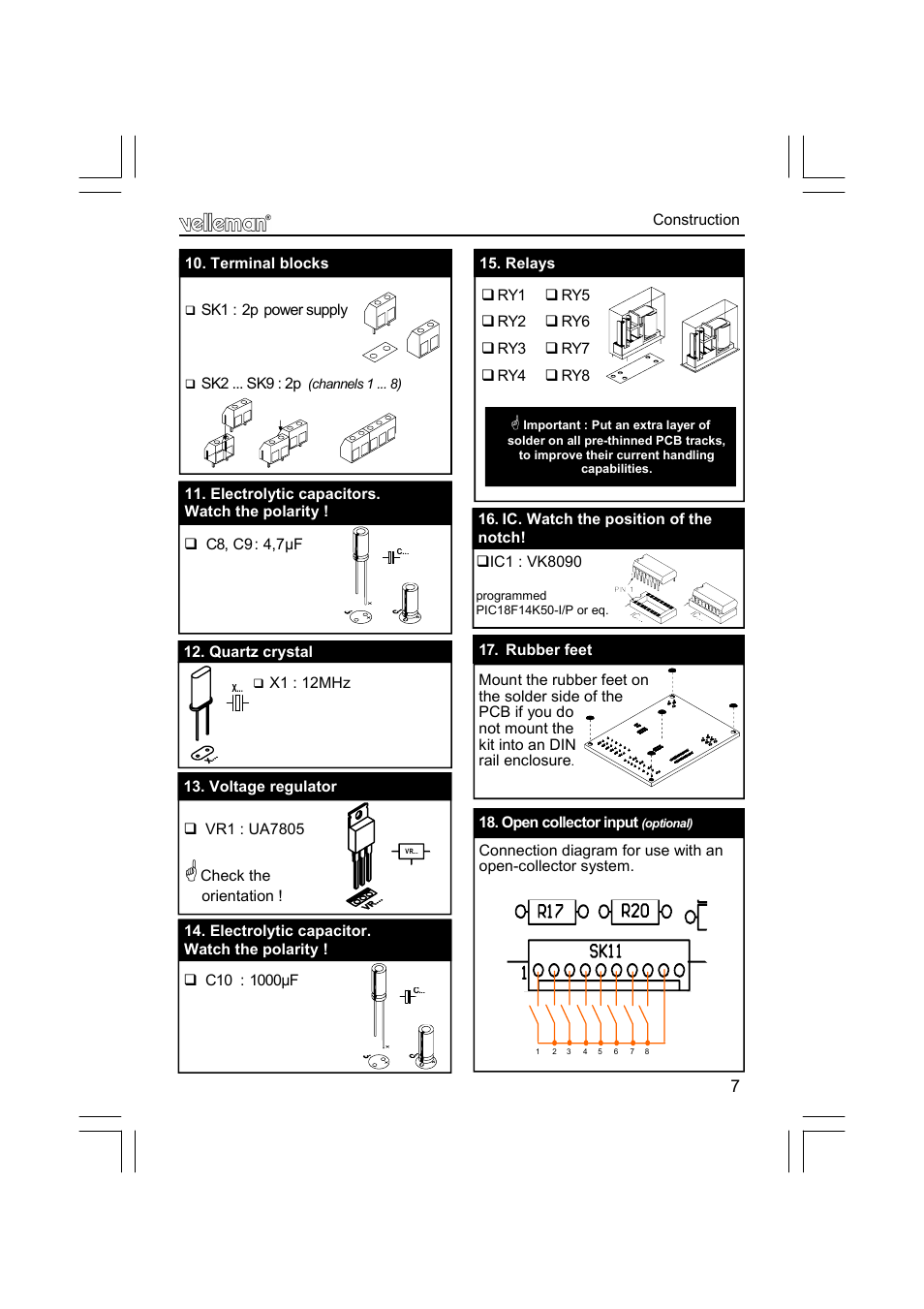 Velleman projects K8090 Assembly instructions User Manual | Page 7 / 12
