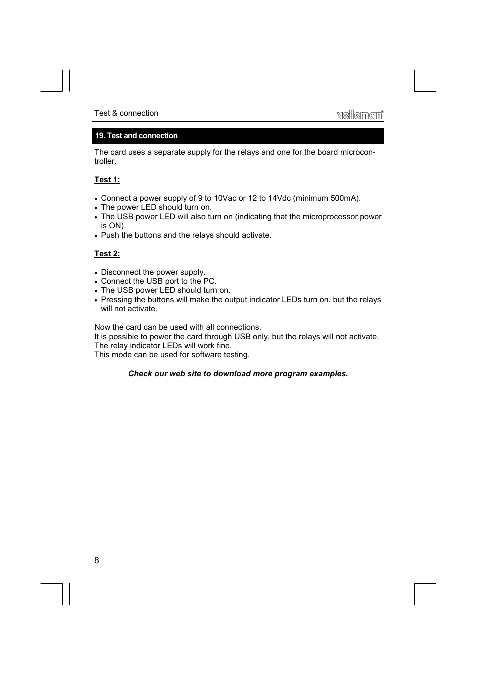 Velleman projects K8090 Assembly instructions User Manual | Page 8 / 12