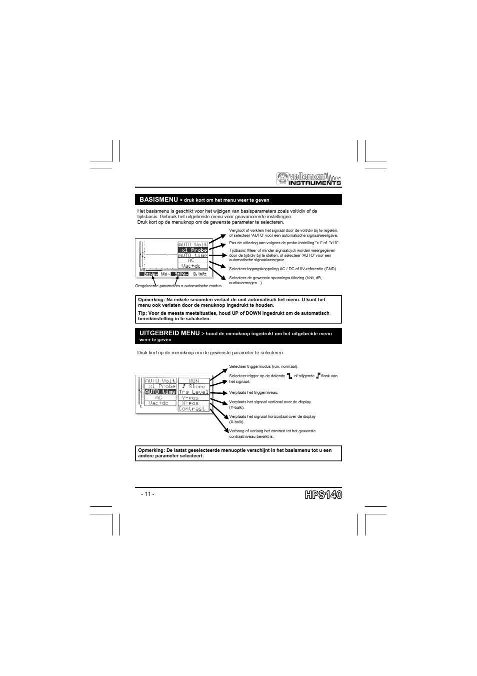 Velleman projects HPS140 User manual User Manual | Page 11 / 28