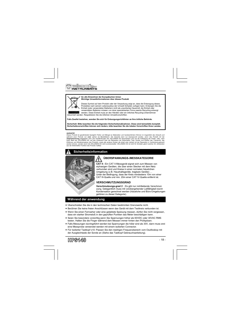Velleman projects HPS140 User manual User Manual | Page 18 / 28