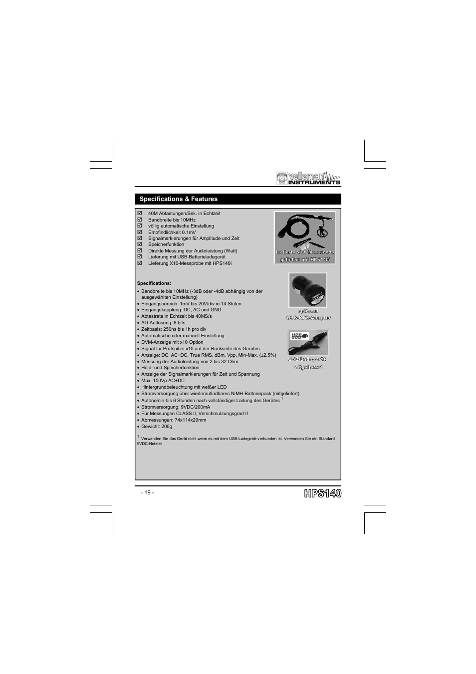 Velleman projects HPS140 User manual User Manual | Page 19 / 28
