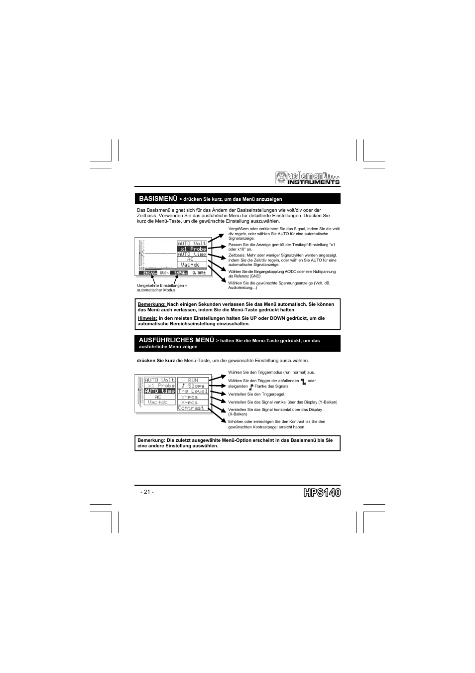 Velleman projects HPS140 User manual User Manual | Page 21 / 28