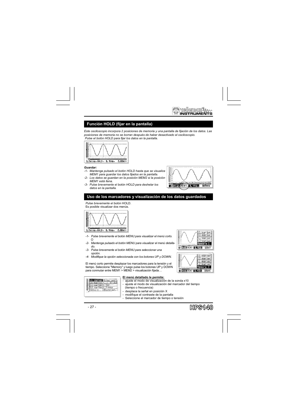 Velleman projects HPS140 User manual User Manual | Page 27 / 28
