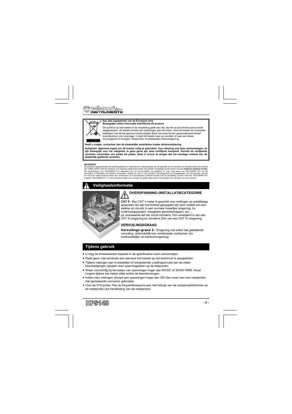 Velleman projects HPS140 User manual User Manual | Page 8 / 28