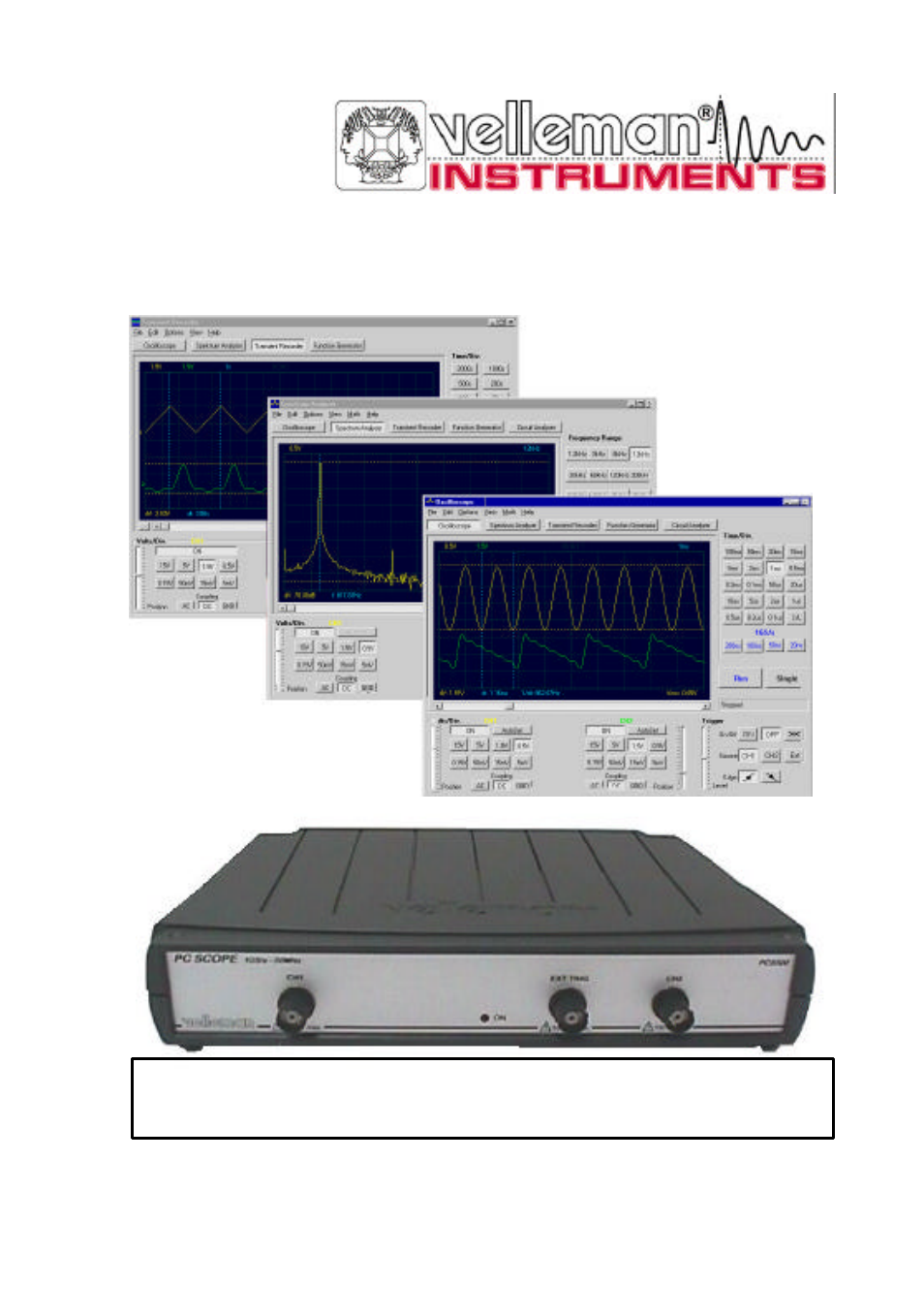 Velleman PCS100A pcs100 - pcs500 - k8031 User Manual | 25 pages