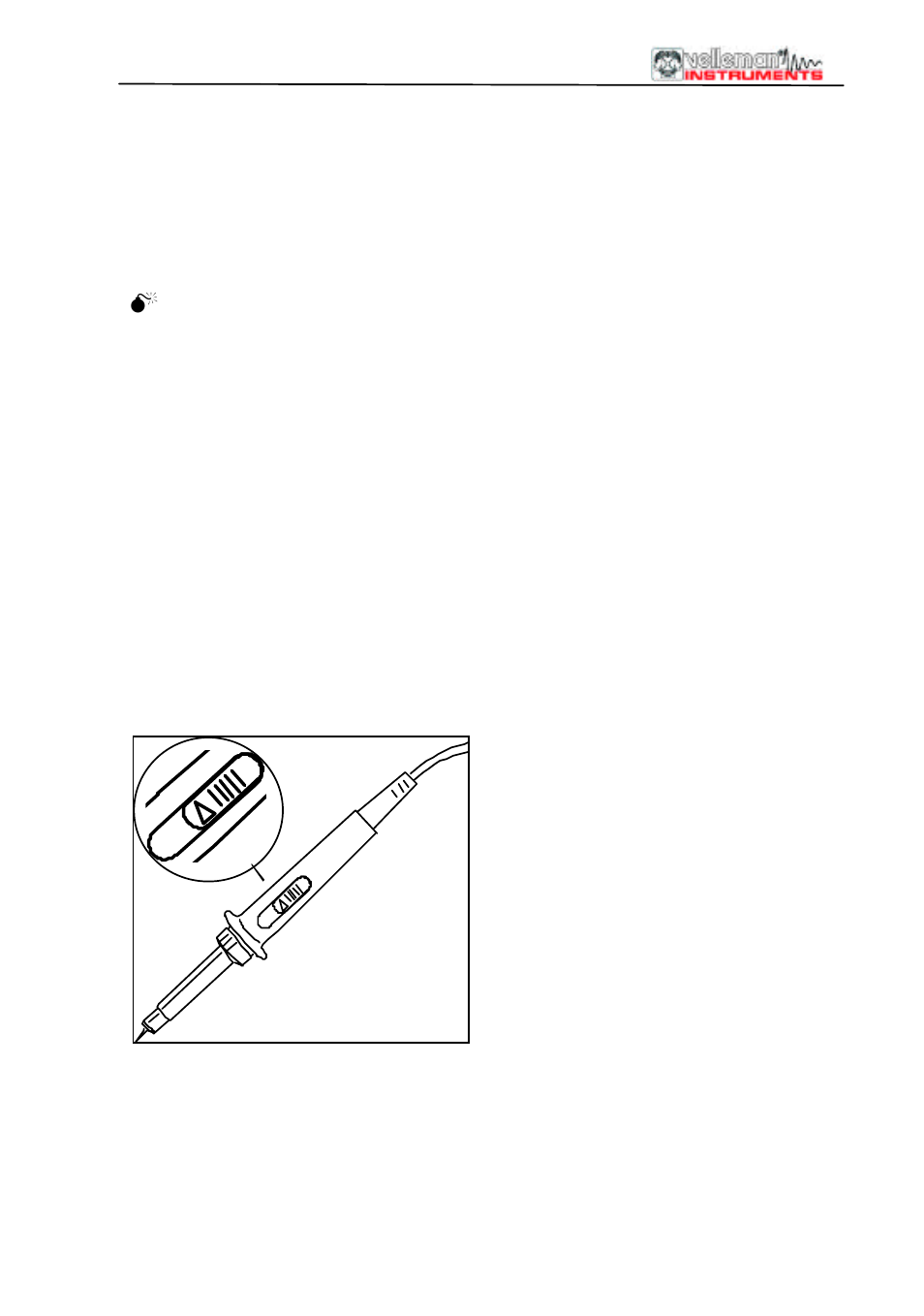 Connection, Measuring probe, X1 x10 | Velleman PCS100A pcs100 - pcs500 - k8031 User Manual | Page 9 / 25