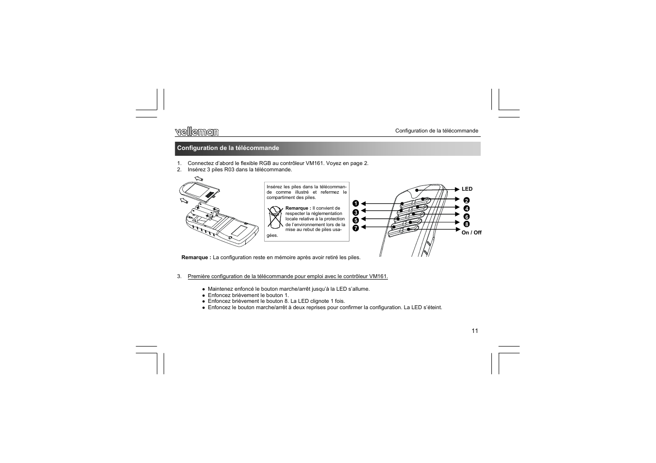 Velleman VM161 User Manual | Page 11 / 20