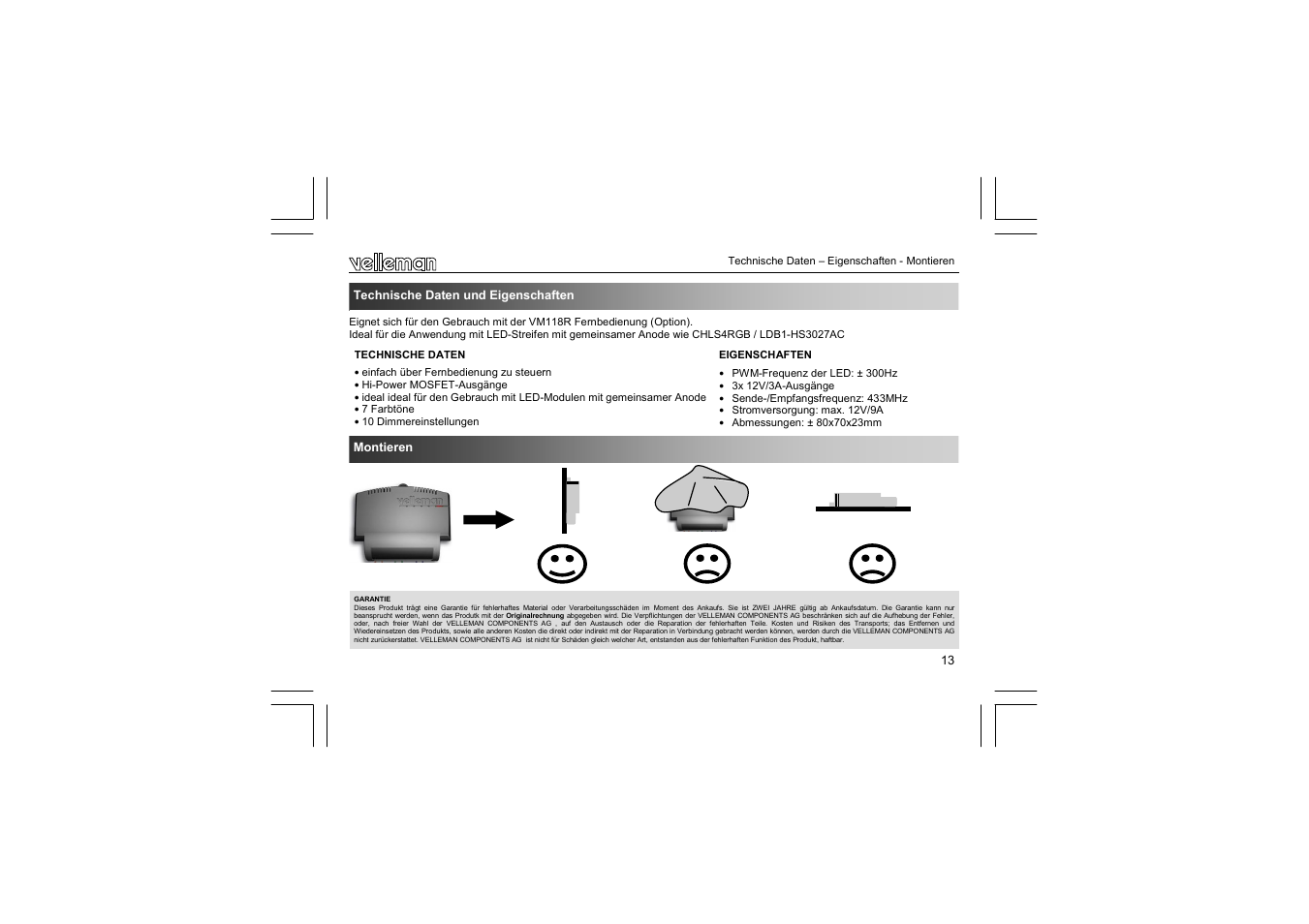 Velleman VM161 User Manual | Page 13 / 20