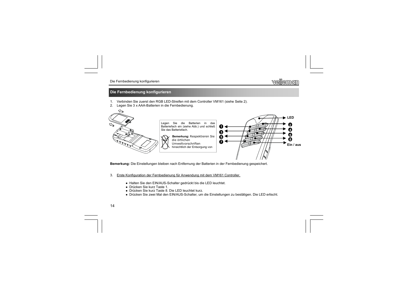 Velleman VM161 User Manual | Page 14 / 20
