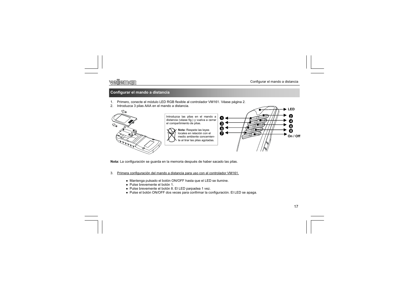 Velleman VM161 User Manual | Page 17 / 20