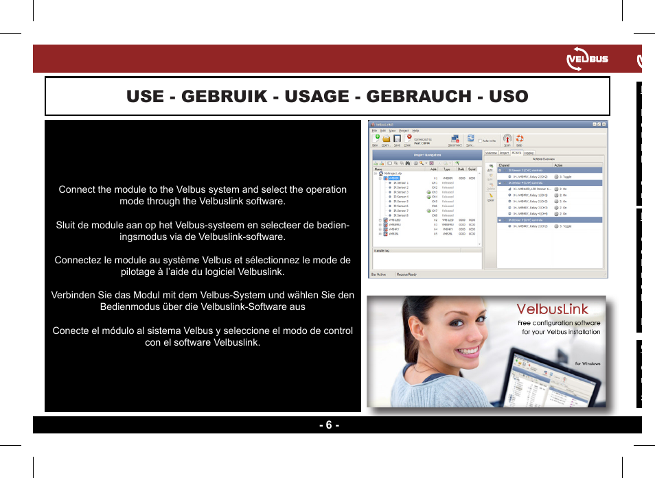 Use - gebruik - usage - gebrauch - uso | Velleman VMB2BLE User Manual | Page 6 / 8