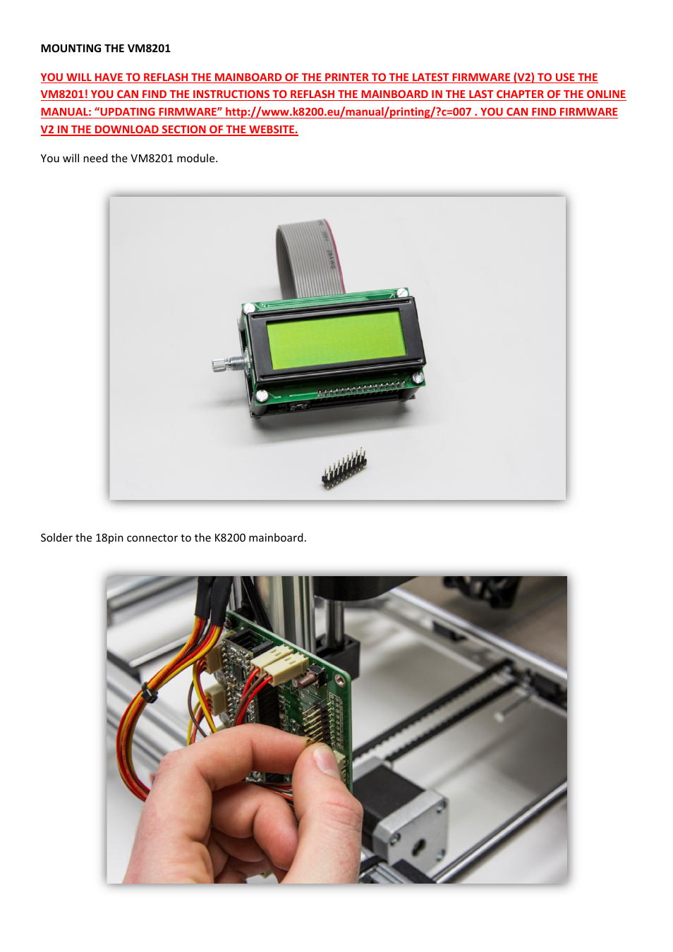 Velleman VM8201 User Manual | 4 pages