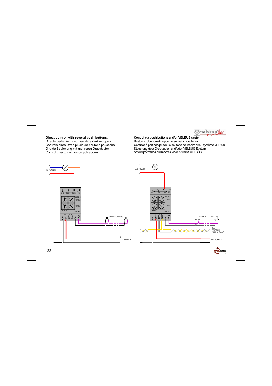 Velleman projects VMB1RY Short user manual User Manual | Page 22 / 24