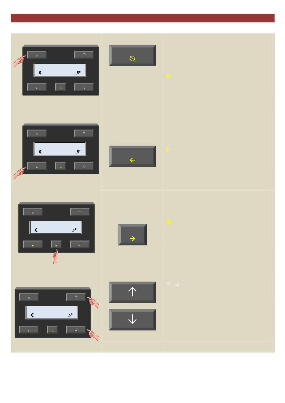 Location  mode ← menu, Button functions | Velleman VMB1TCW User Manual | Page 16 / 90