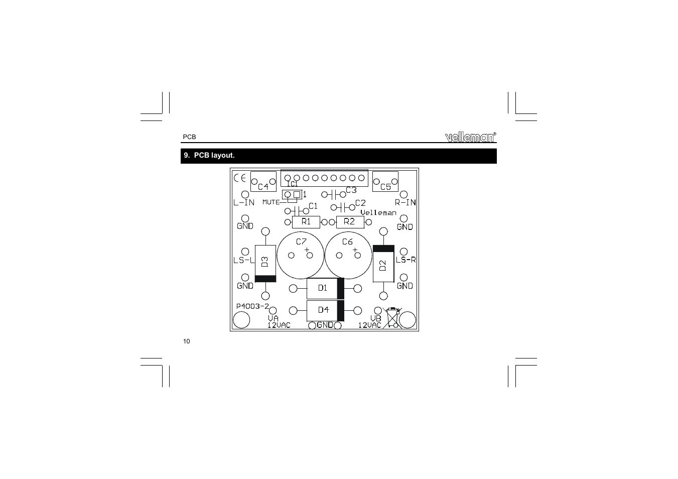 Velleman projects K4003 Assembly instructions User Manual | Page 10 / 12