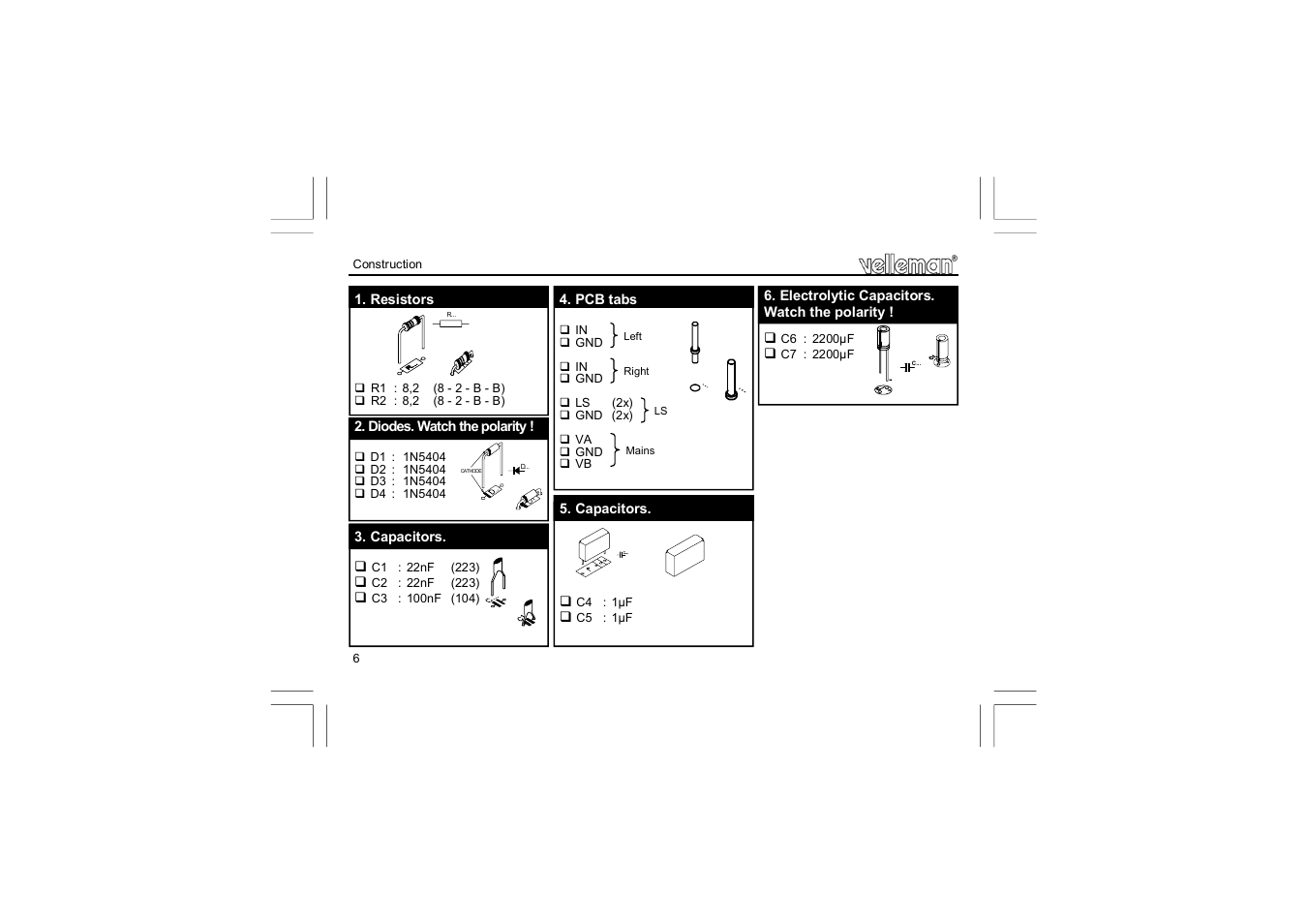 Velleman projects K4003 Assembly instructions User Manual | Page 6 / 12