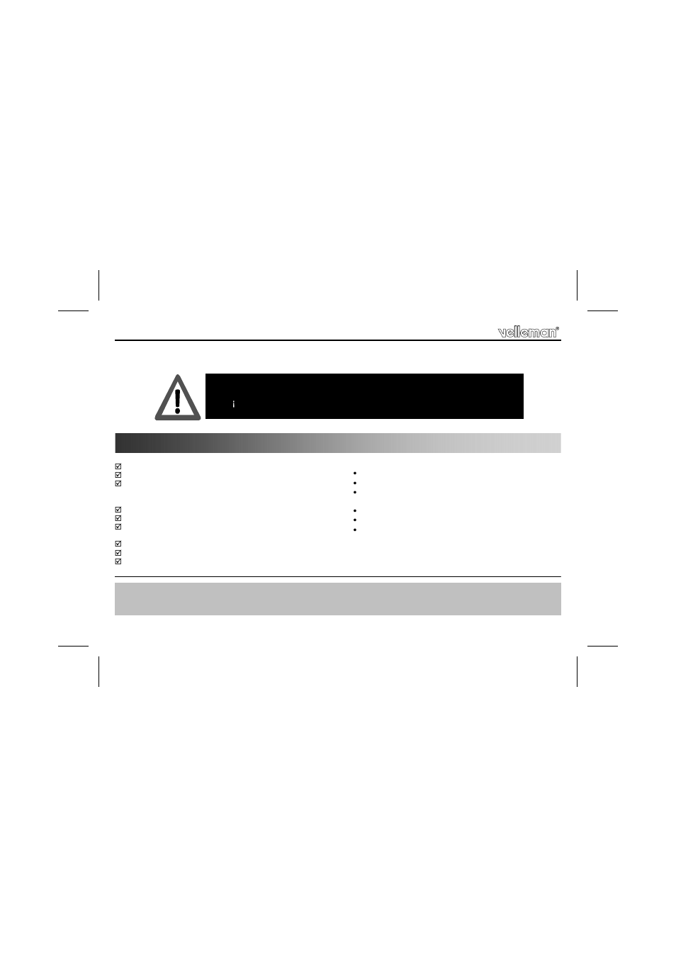 Advertencia | Velleman К8057 User Manual | Page 22 / 32