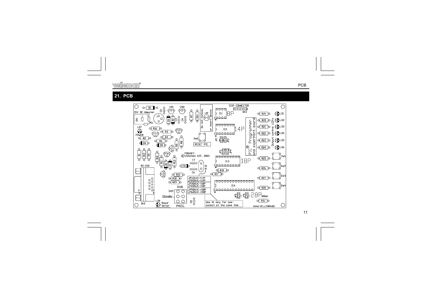 Velleman projects K8048 Assembly instructions User Manual | Page 11 / 12