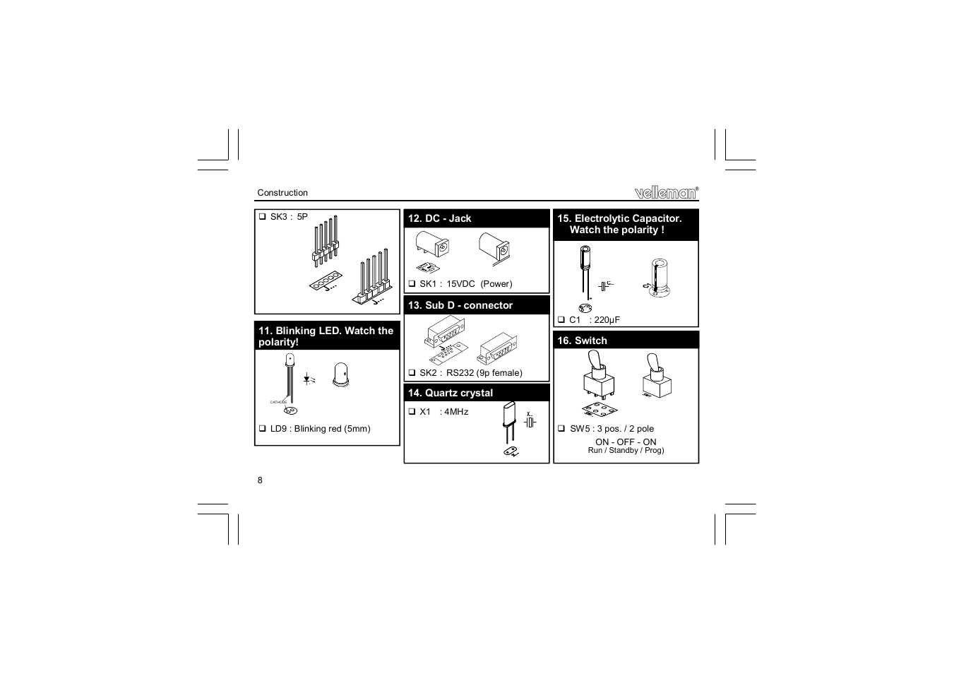 Velleman projects K8048 Assembly instructions User Manual | Page 8 / 12