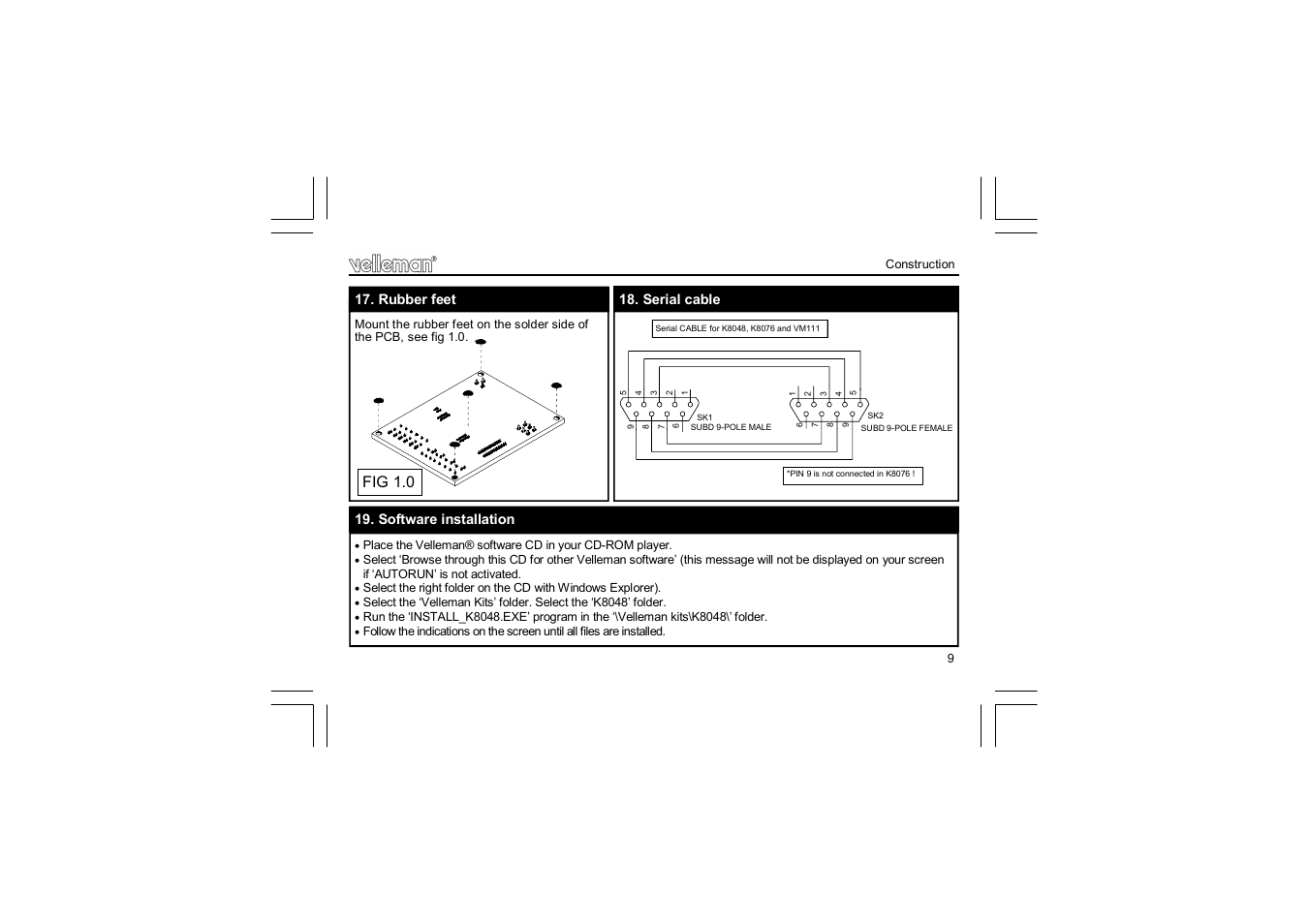 Velleman projects K8048 Assembly instructions User Manual | Page 9 / 12