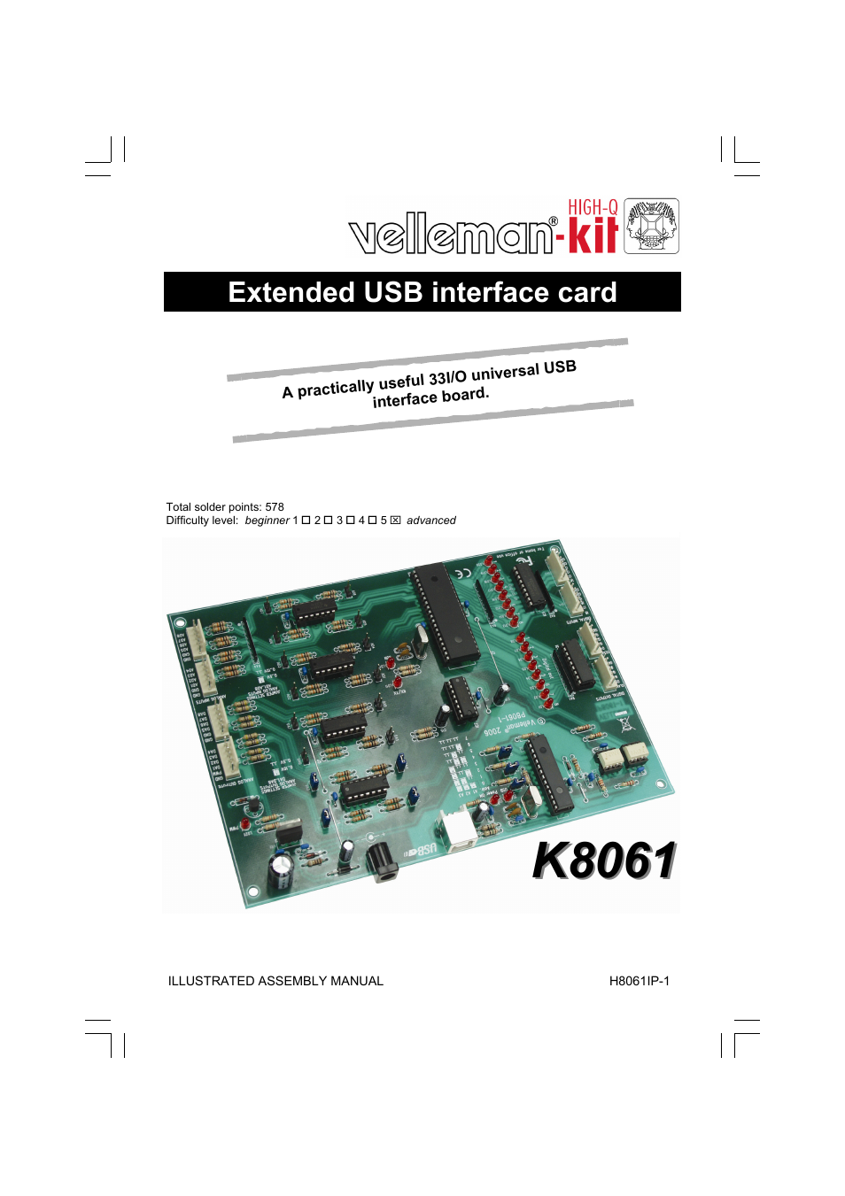 Velleman К8061 User Manual | 16 pages