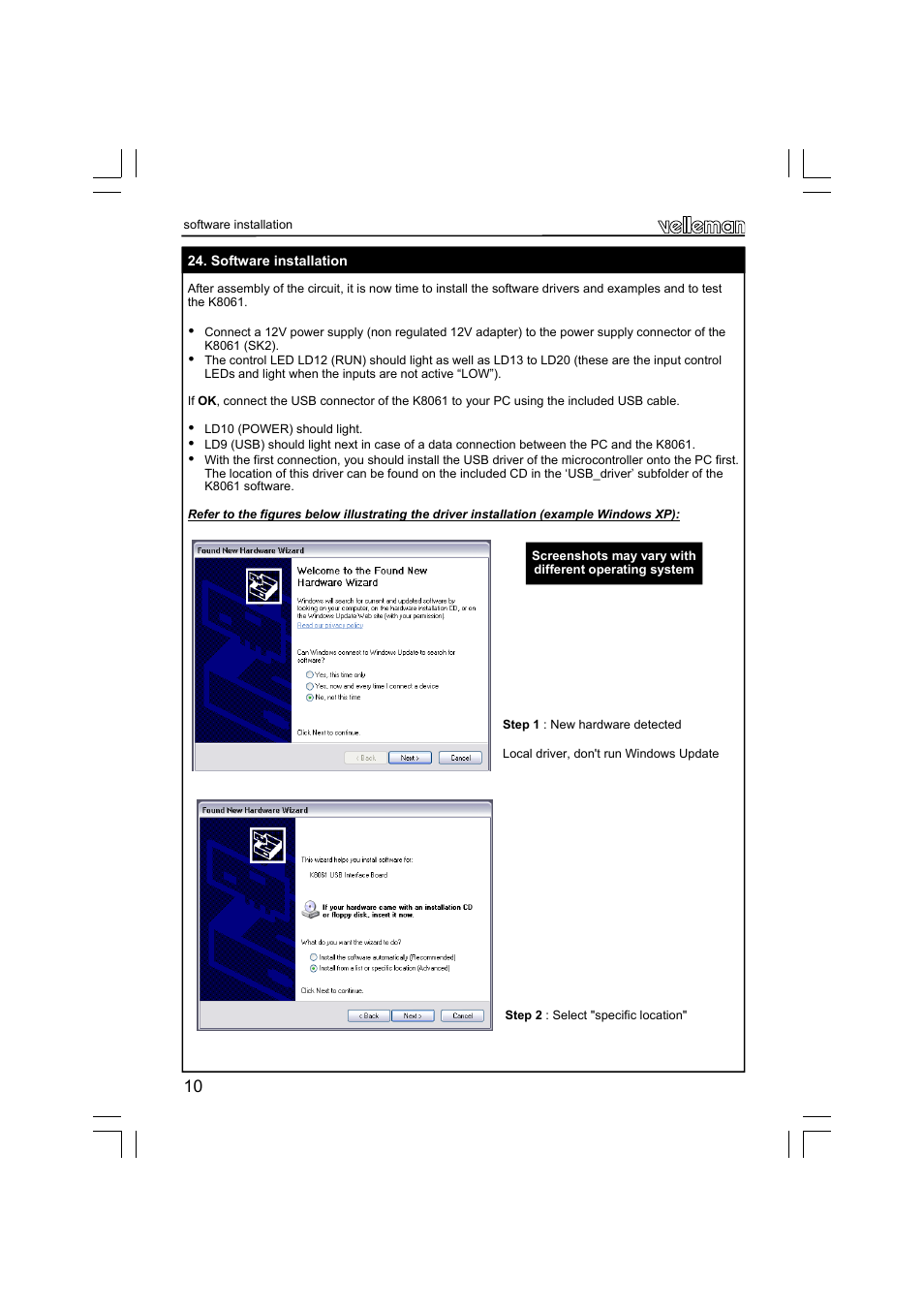 Velleman К8061 User Manual | Page 10 / 16