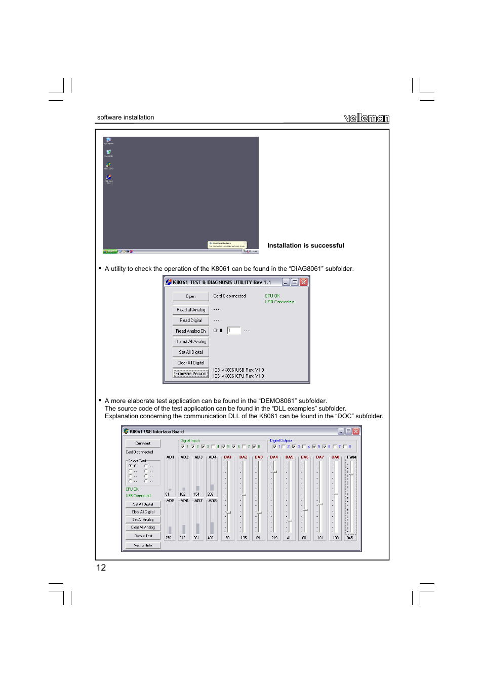 Velleman К8061 User Manual | Page 12 / 16