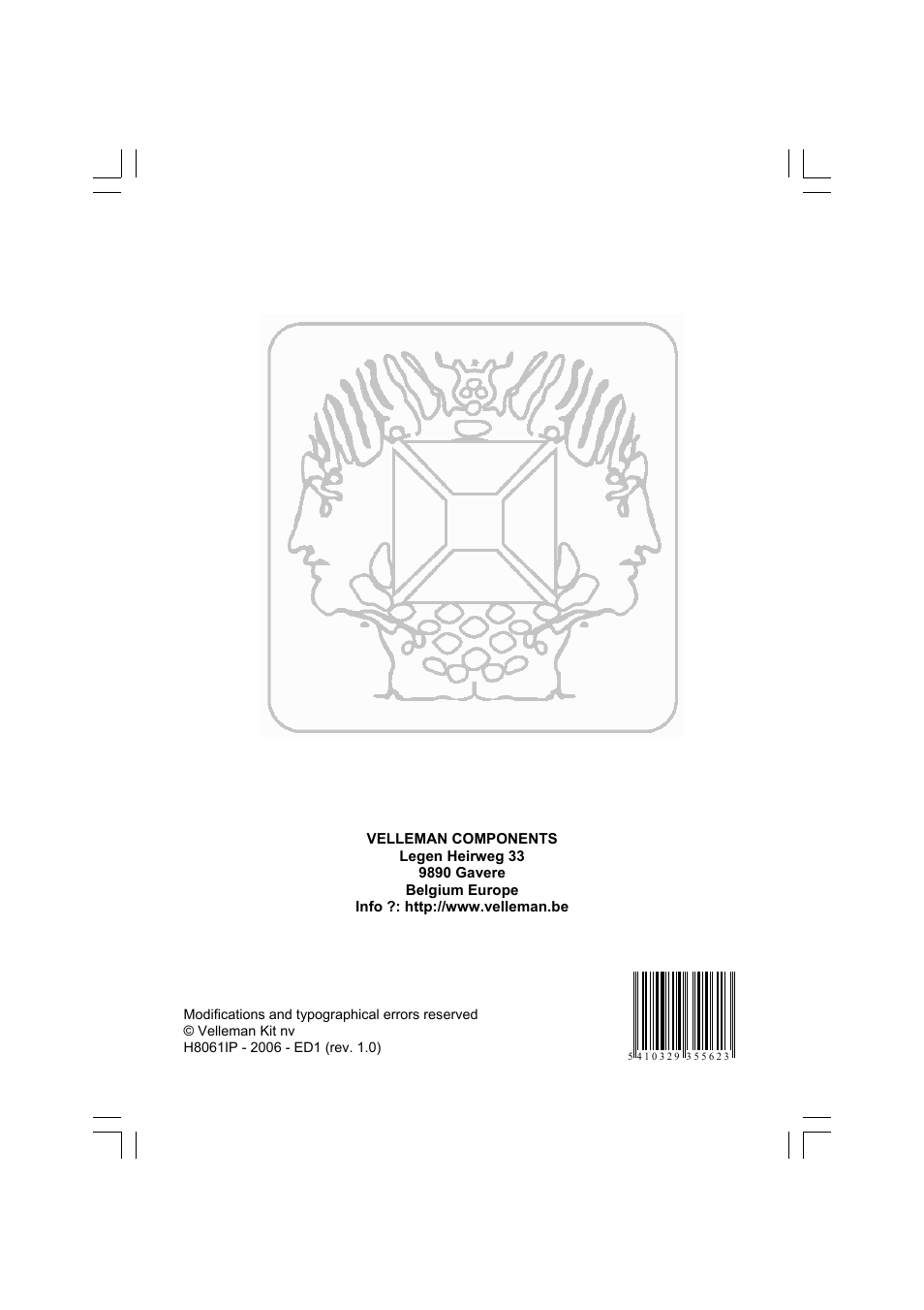 Velleman К8061 User Manual | Page 16 / 16