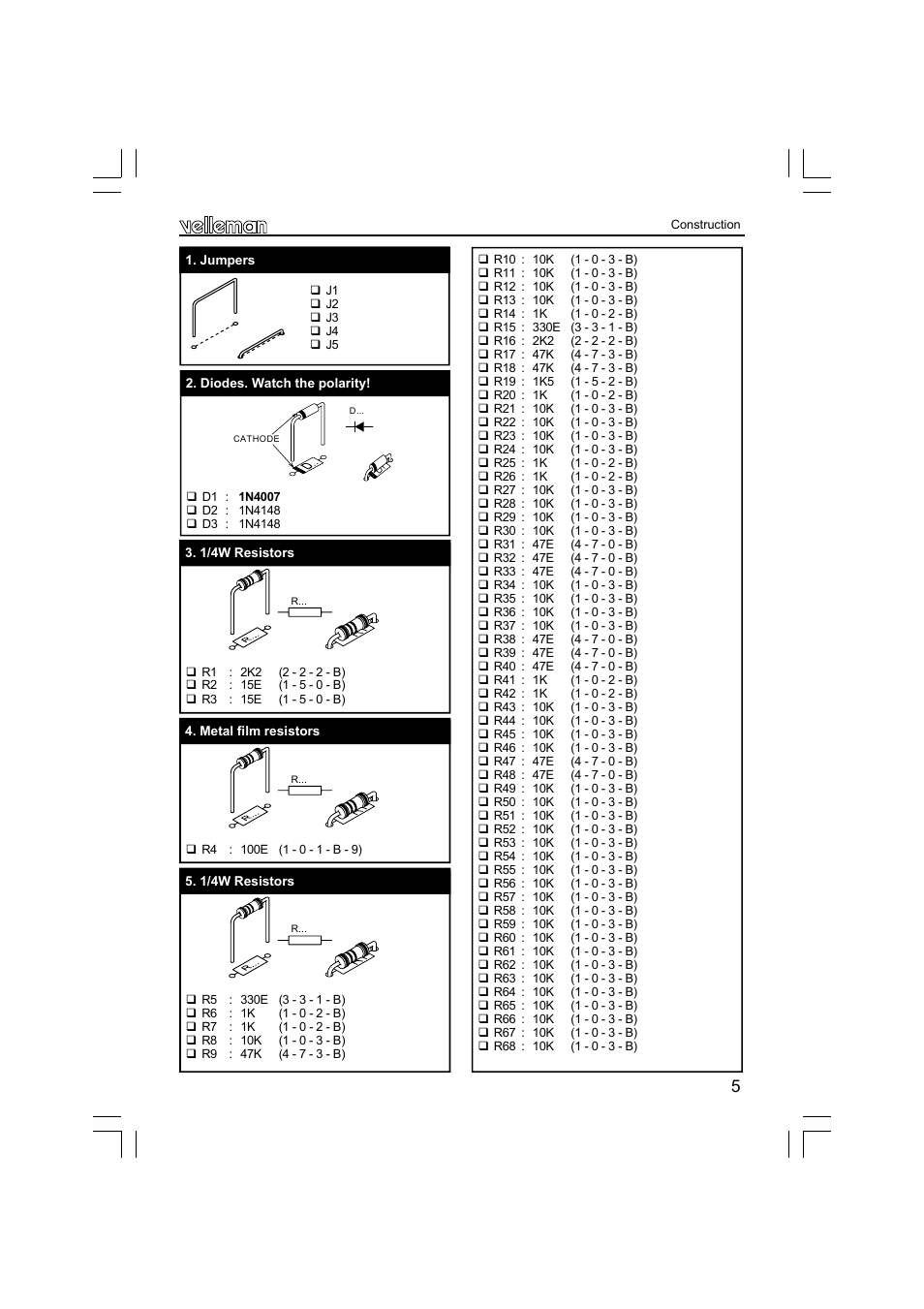 Velleman К8061 User Manual | Page 5 / 16