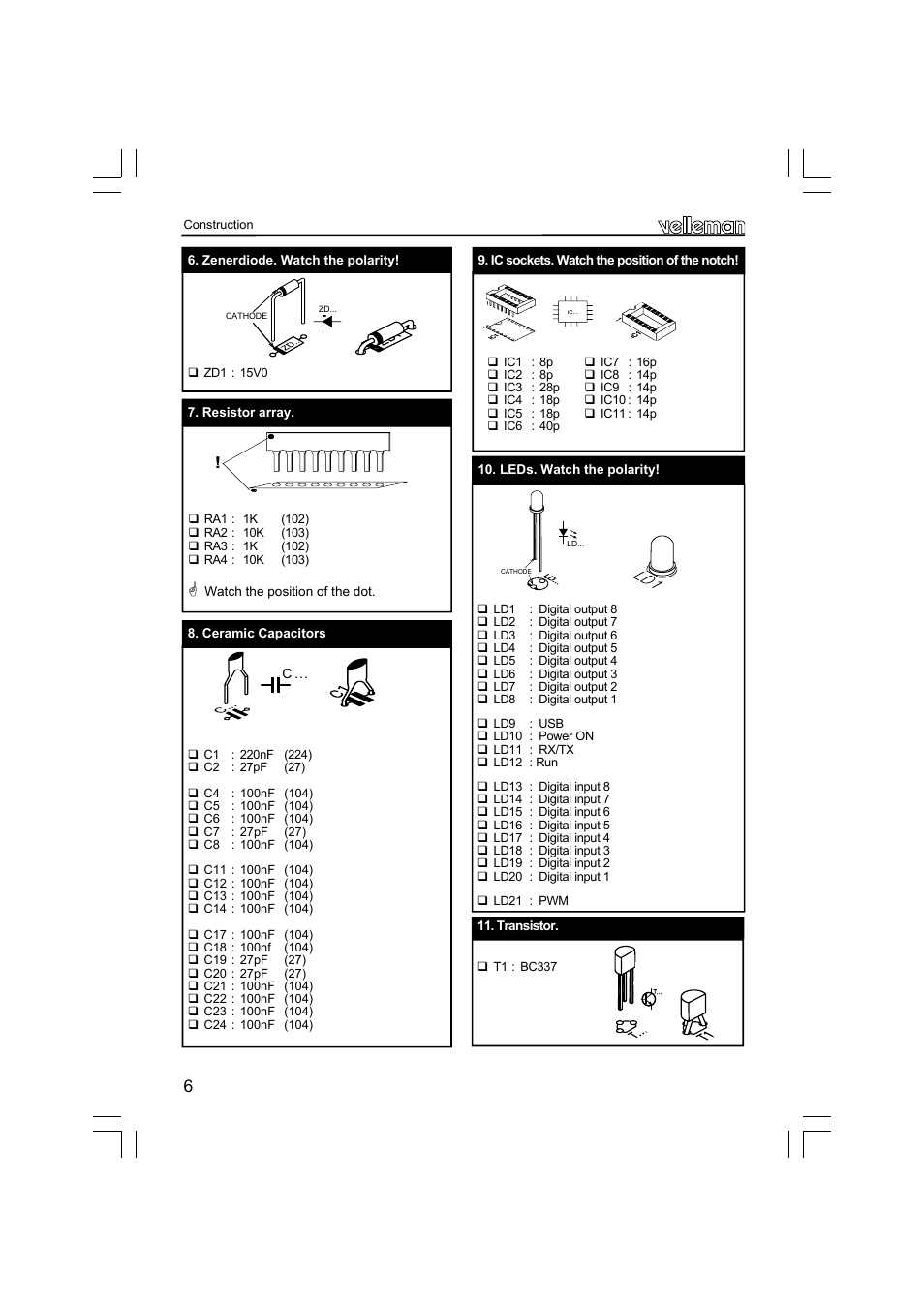 Velleman К8061 User Manual | Page 6 / 16