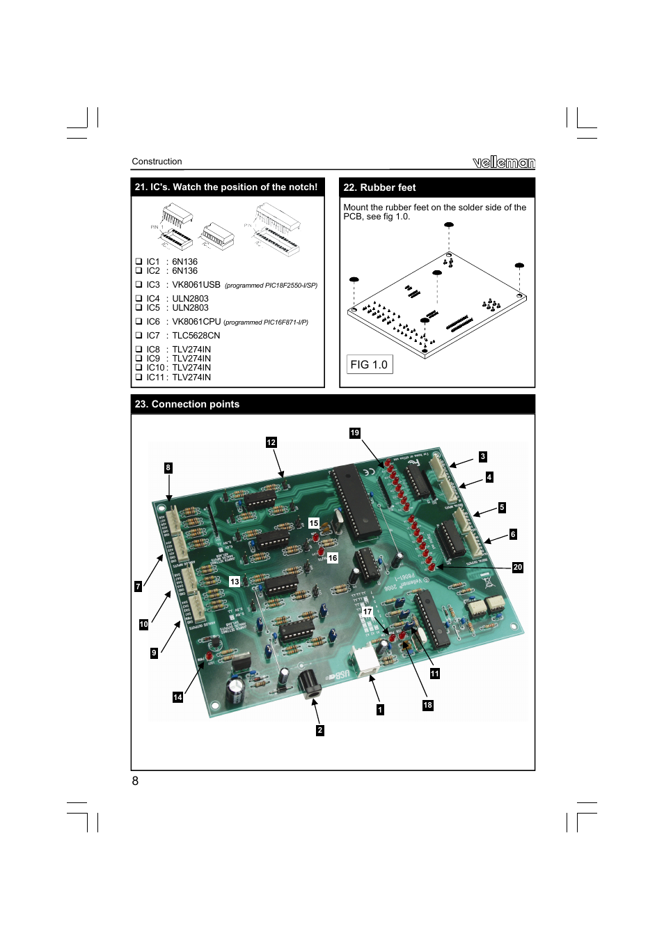 Velleman К8061 User Manual | Page 8 / 16