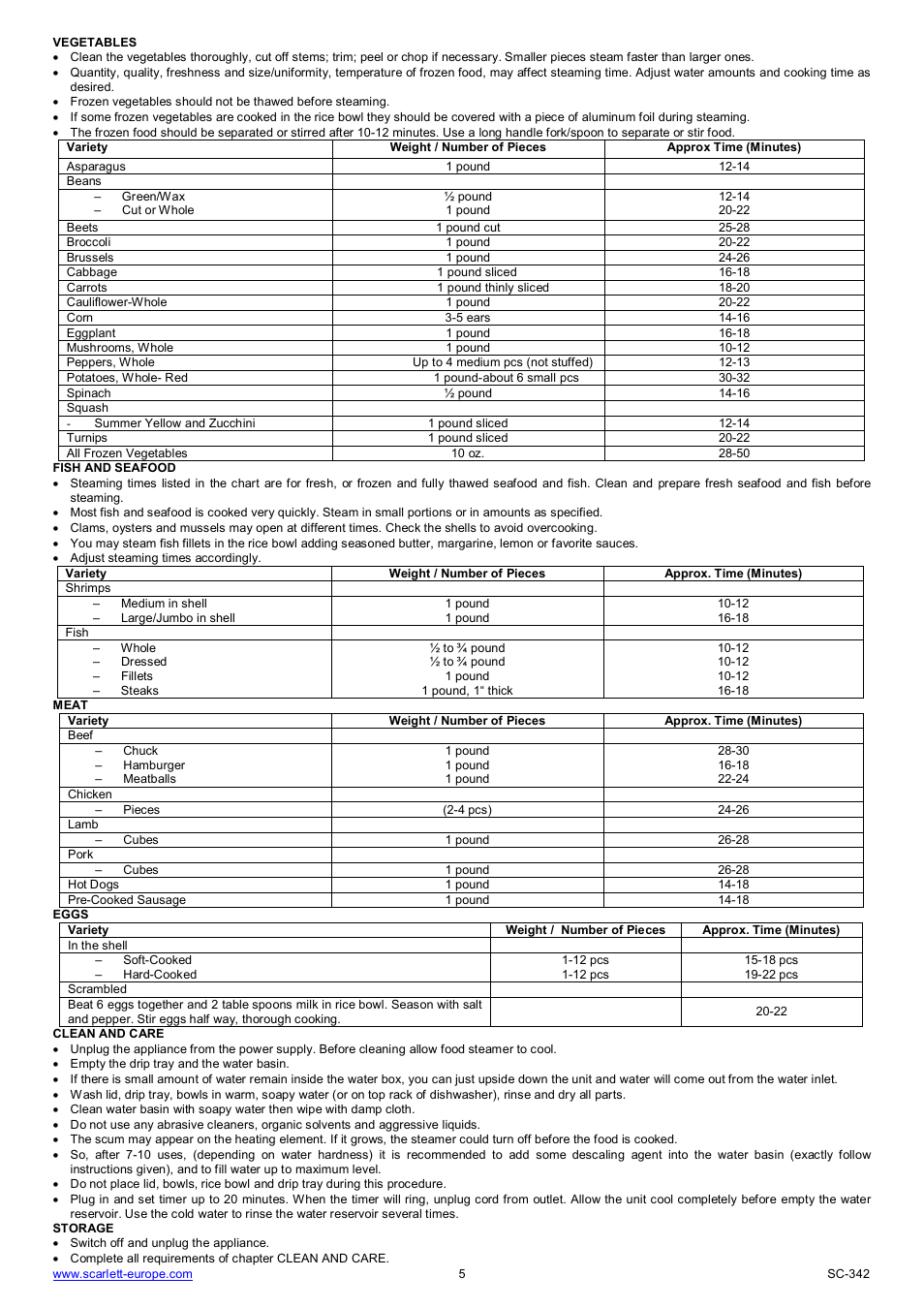 Scarlett SC-342 User Manual | Page 5 / 35