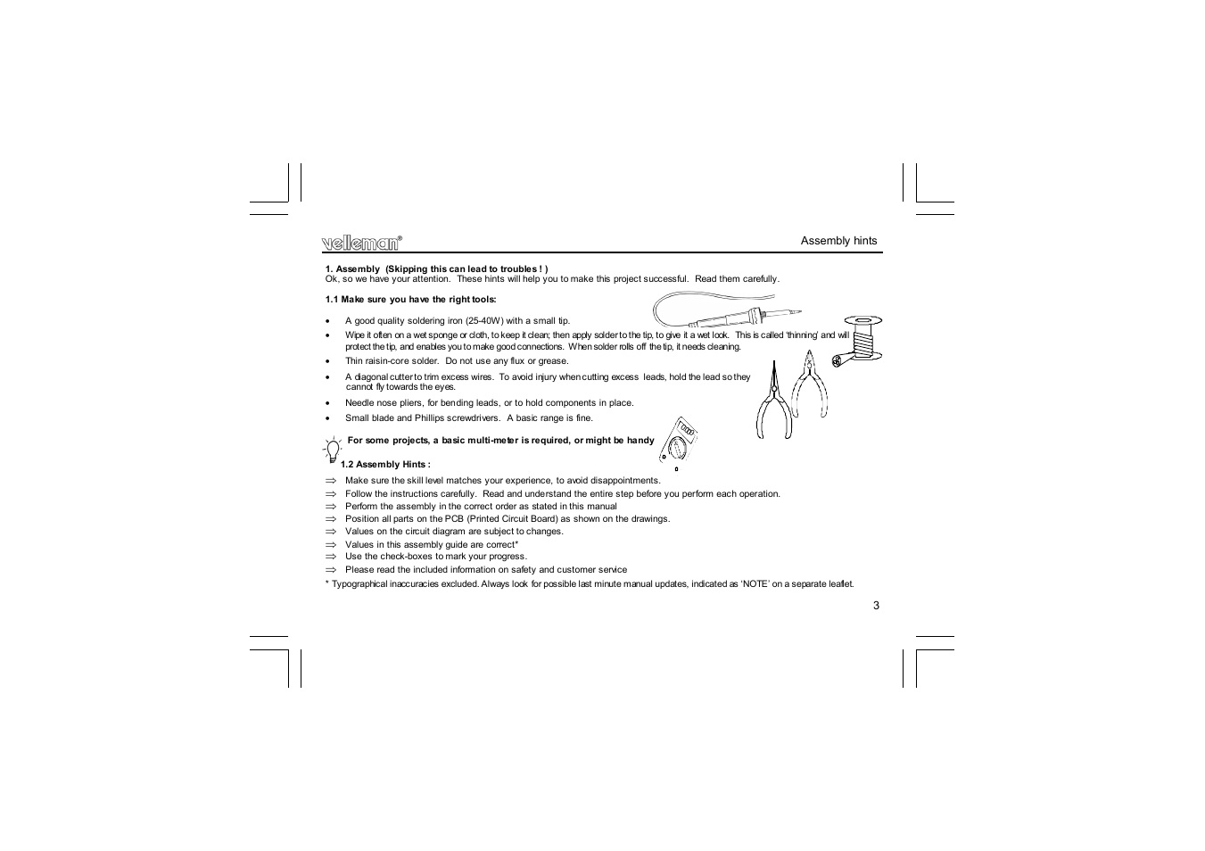 Velleman projects K1803 Assembly instructions User Manual | Page 3 / 8