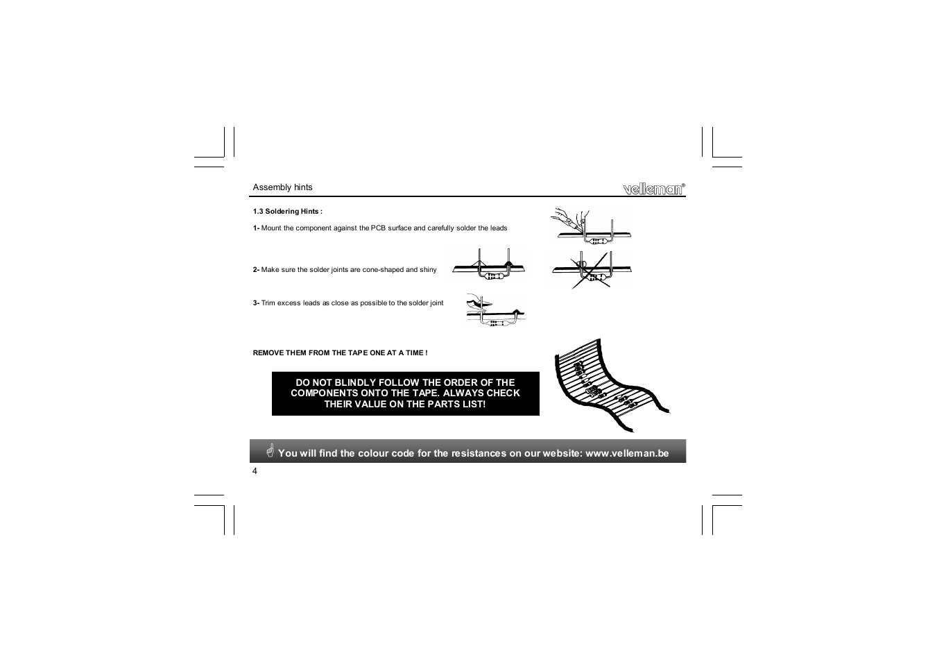 Velleman projects K1803 Assembly instructions User Manual | Page 4 / 8