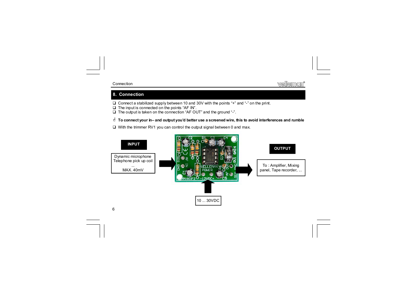 Velleman projects K1803 Assembly instructions User Manual | Page 6 / 8