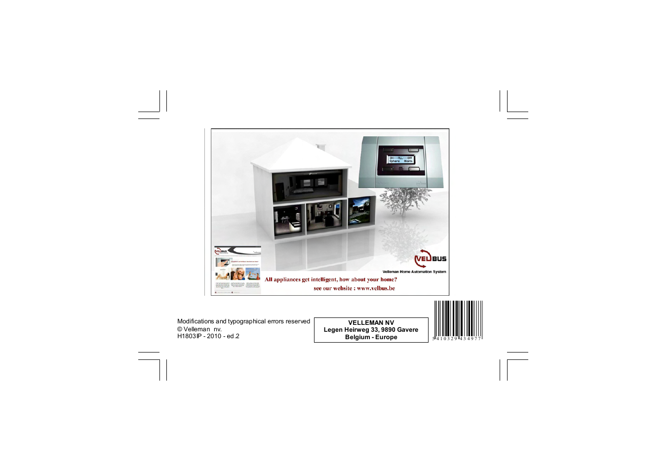 Velleman projects K1803 Assembly instructions User Manual | Page 8 / 8