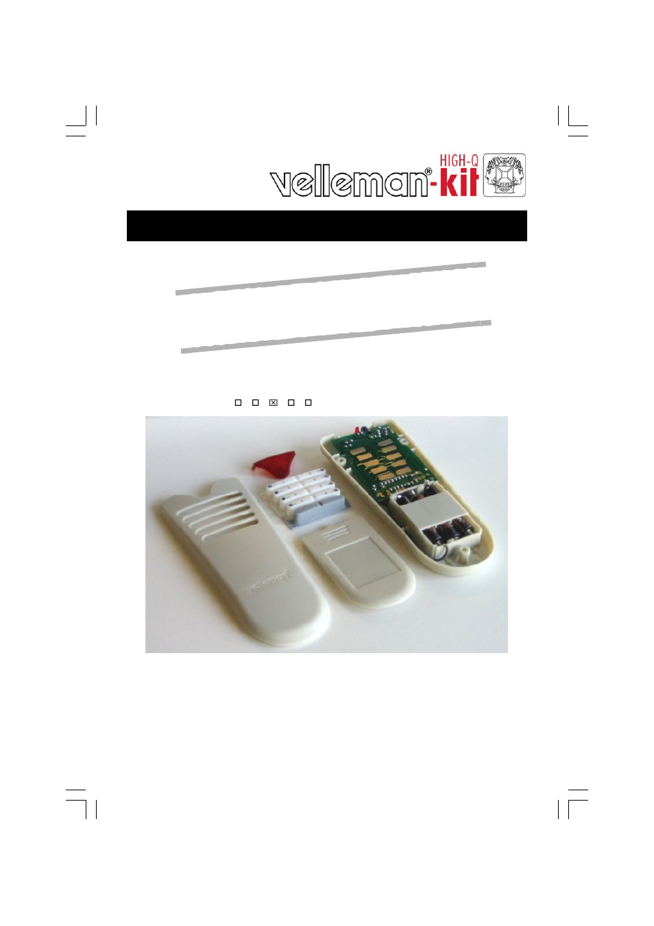 Velleman projects K8049 Assembly instructions User Manual | 12 pages