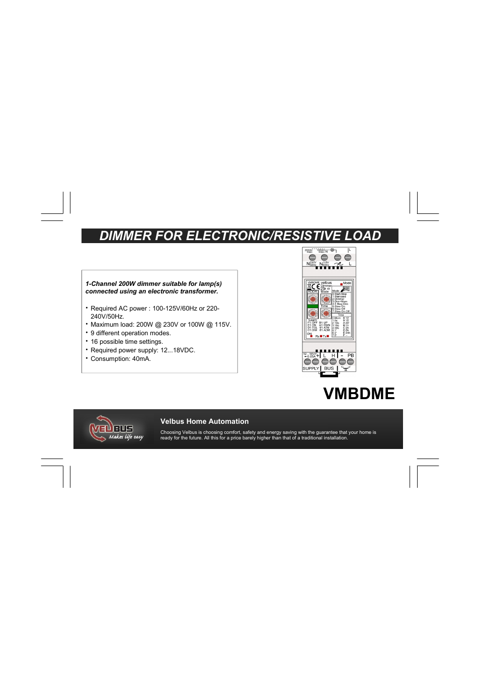 Velleman VMBDME User Manual | 28 pages