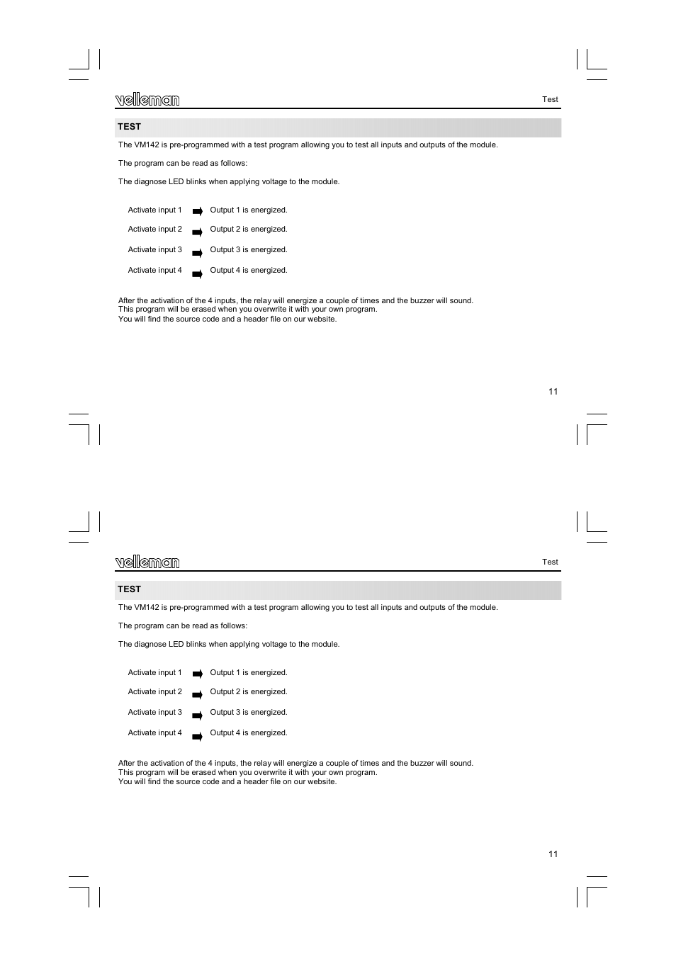 Velleman VM142 User Manual | Page 11 / 24