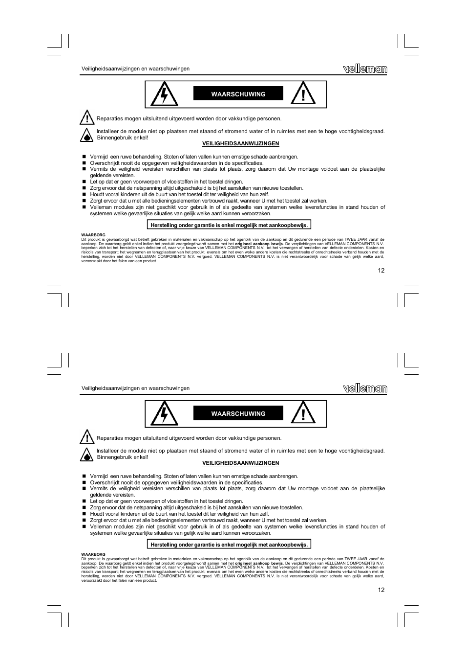 Velleman VM142 User Manual | Page 12 / 24