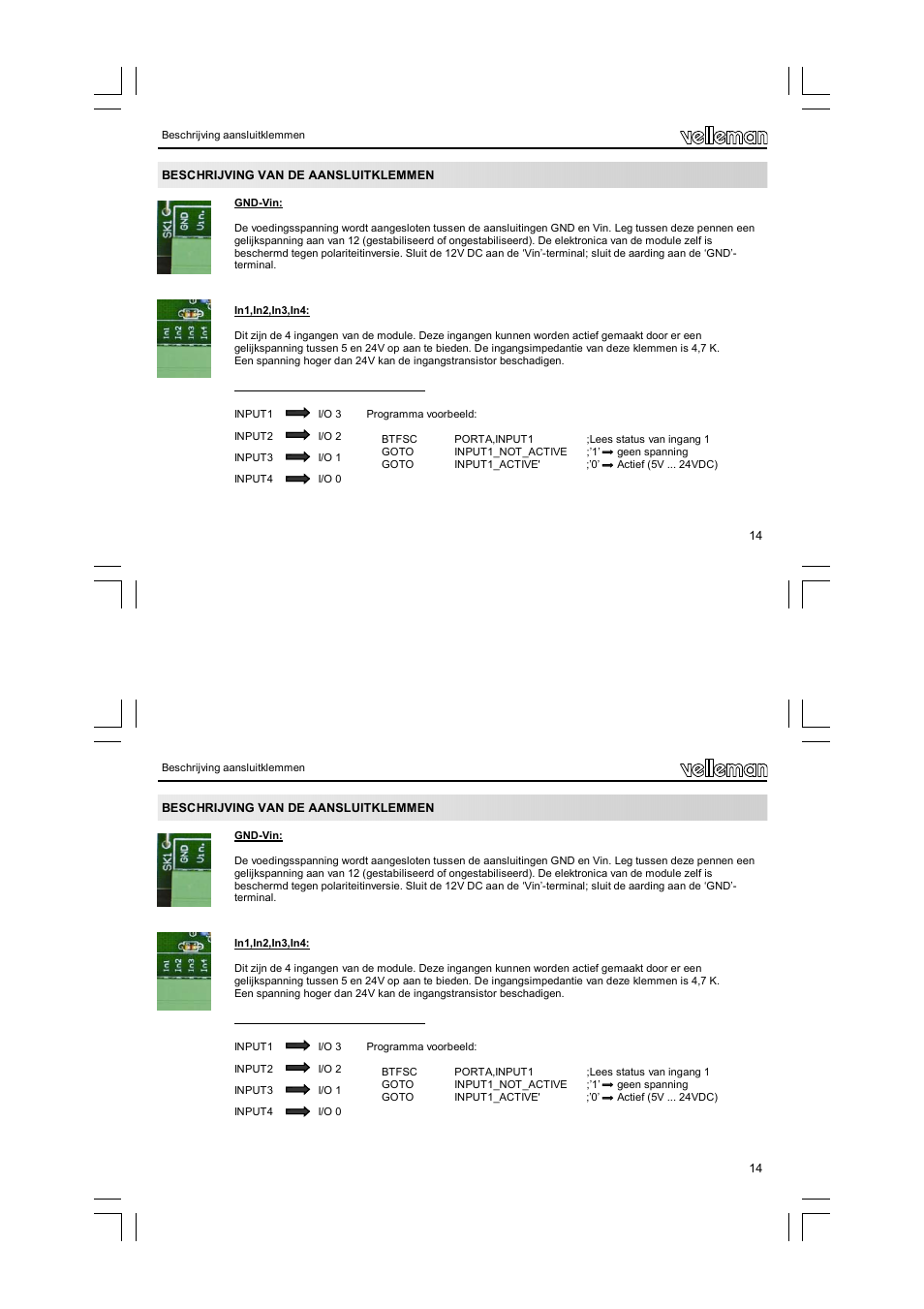 Velleman VM142 User Manual | Page 14 / 24