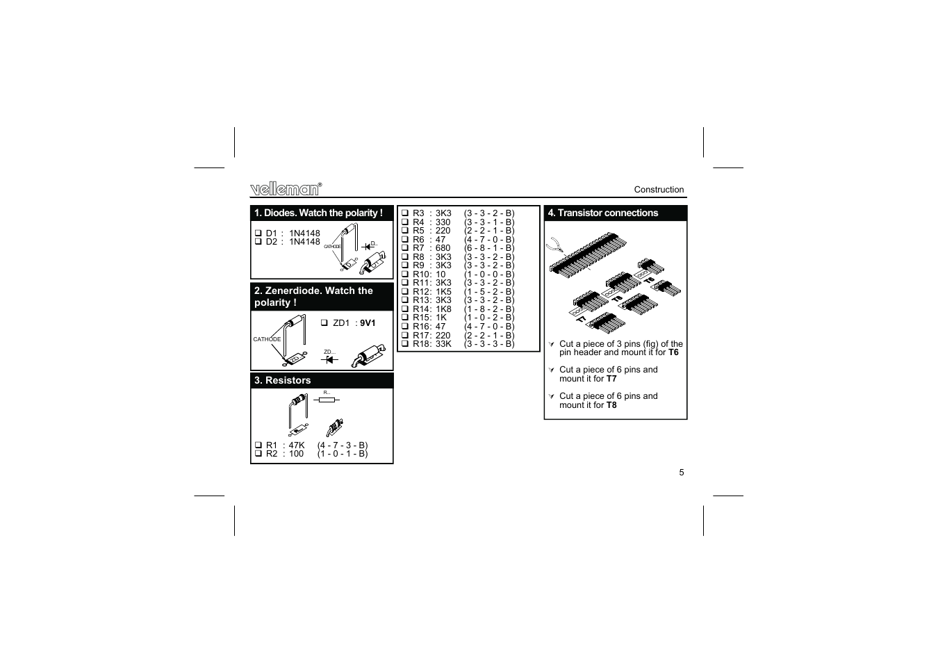 Velleman К8060 User Manual | Page 5 / 20