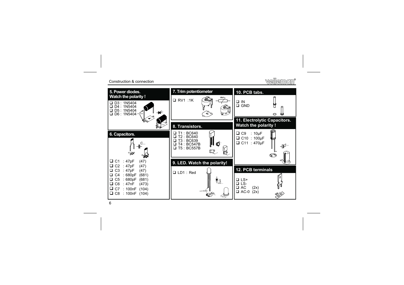 Velleman К8060 User Manual | Page 6 / 20