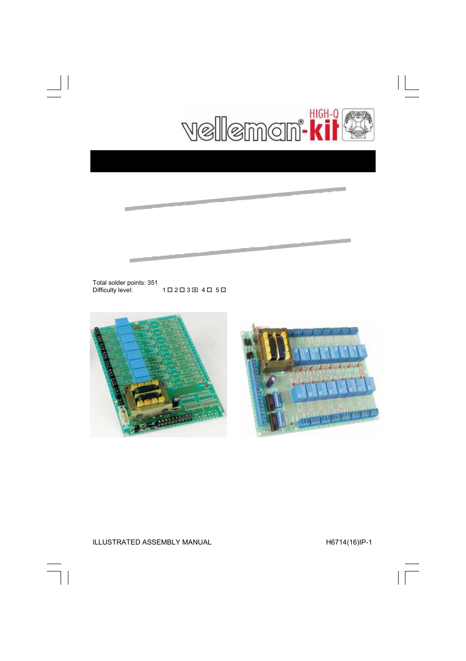 Velleman projects K6714 Assembly instructions User Manual | 16 pages