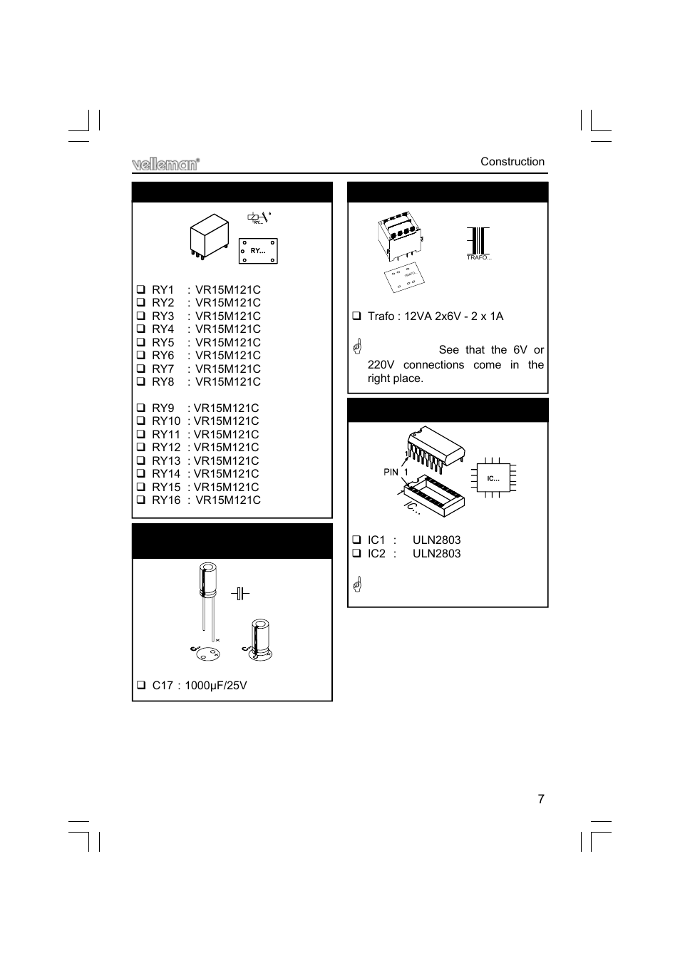 Velleman projects K6714 Assembly instructions User Manual | Page 7 / 16