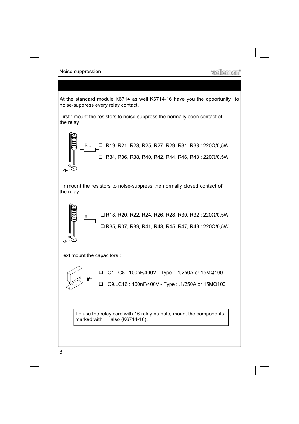 Velleman projects K6714 Assembly instructions User Manual | Page 8 / 16