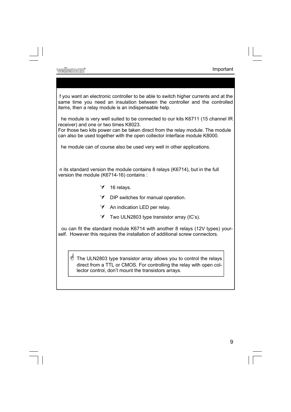 Velleman projects K6714 Assembly instructions User Manual | Page 9 / 16