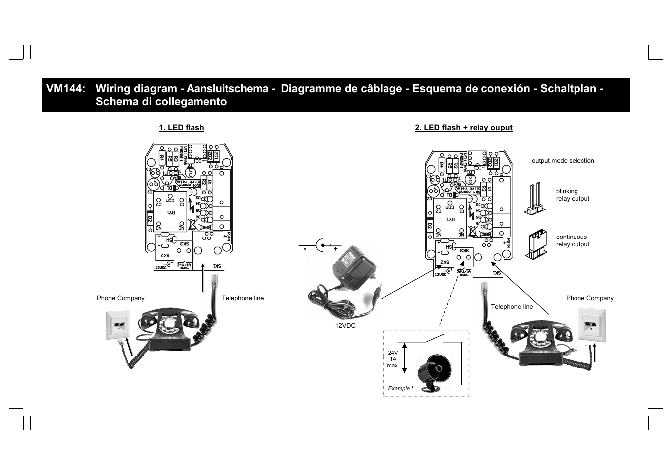 Velleman VM144 User Manual | 1 page